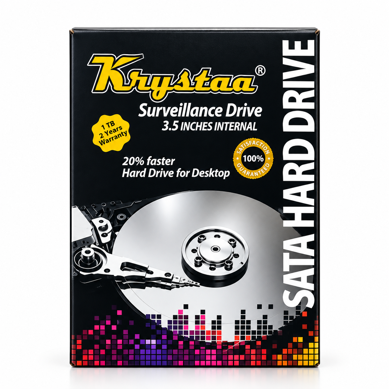 KRYSTAA 1TB SATA Surveillance Hard Drive – 3.5 Inch Internal