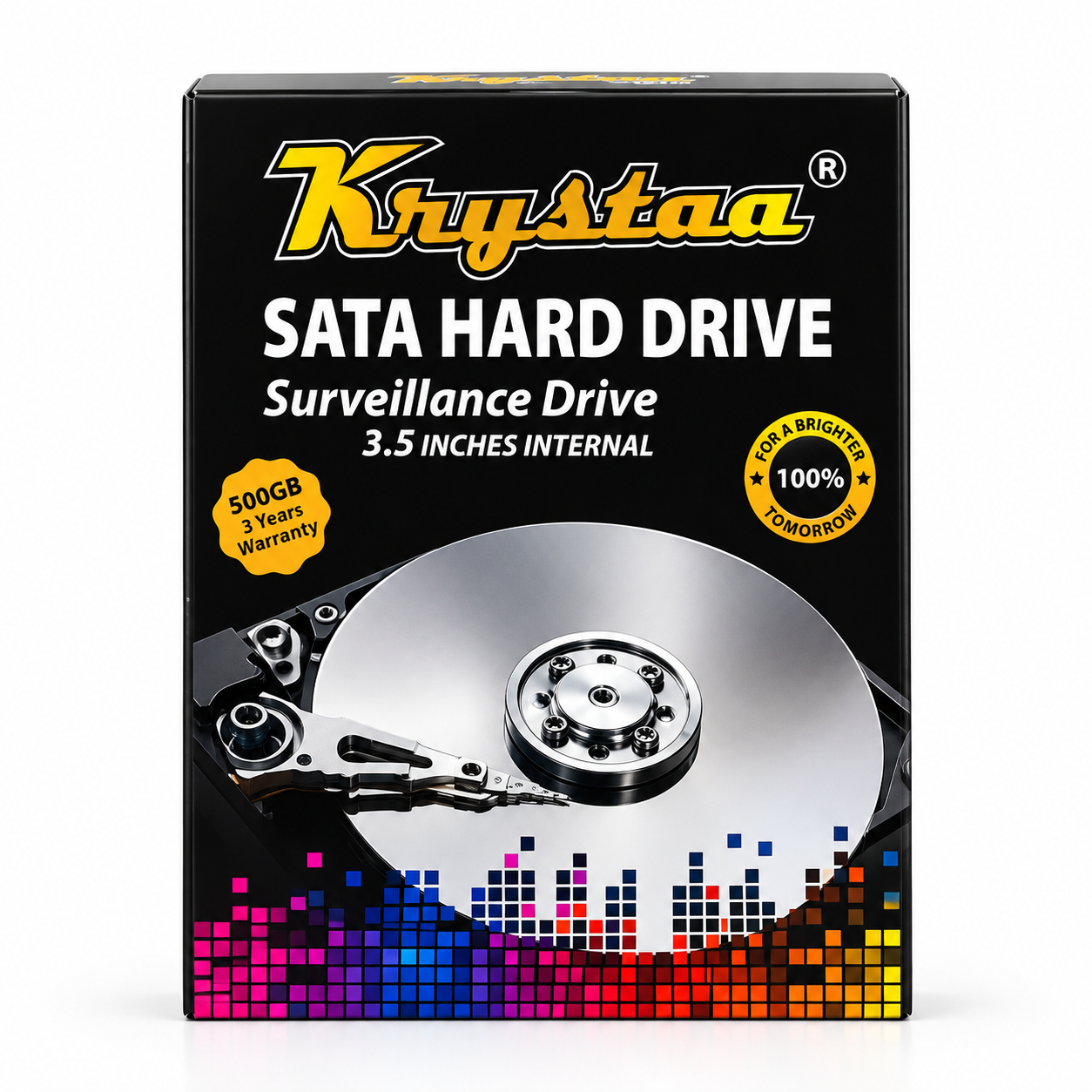 KRYSTAA 500GB SATA Surveillance Hard Drive – 3.5 Inch Internal